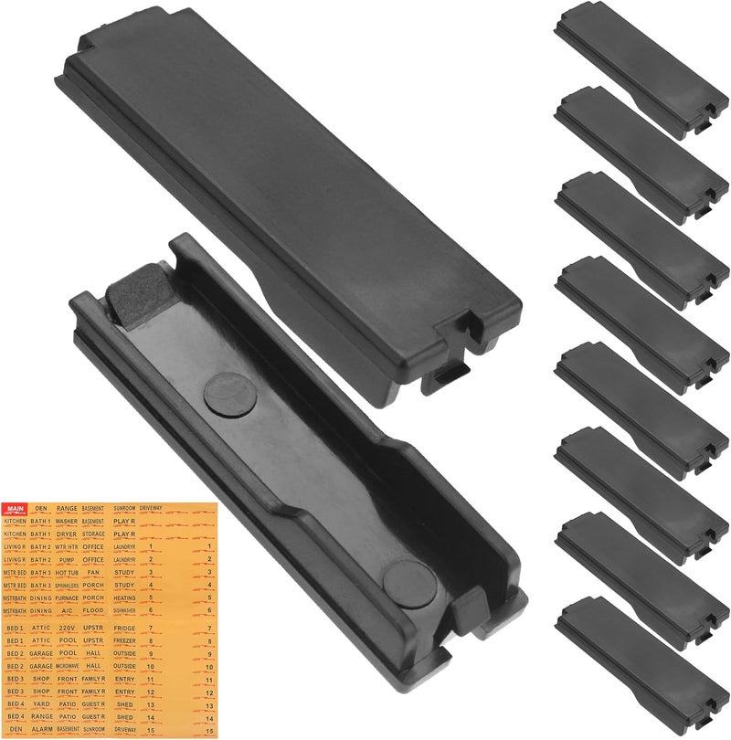 EAORBD Breaker Filler Plate for Eaton Cutler Hammer Circuit Breaker Panel Cover, CHFPP Breaker Panel Blanks for 0.7 Inch Circuit Breaker Filler Square D, (with Electrical Panel Label Stickers) 10-Pack - Image 1